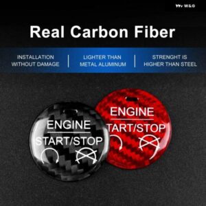 リアルハードカーボンカバー フォード マスタング 2015 - 22 車 エンジン スタートストップ ボタン ステッカー