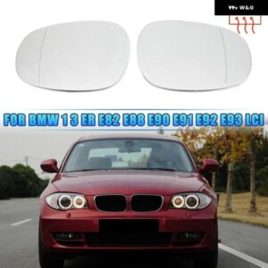左右サイドヒーター付きドアミラー ガラス 広角バックミラー ガラス BMW 1シリーズ 3シリーズ E82 E88 E90 E91 E92 E93 LCI