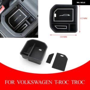 車用 アームレスト コンソール ボックス 収納 ボックス 内装 オーガナイザー トレイ VW T-ROC TROC 2017 - 2023 車用アクセサリー