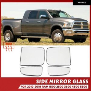 左側 右側加熱 車ドアサイドミラー ガラス自動バックミラー ベース付き ダッジ ラム1500 2500 3500 2010-2020