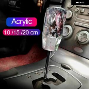 車内アクセサリー 10/15/20CM 汎用 ギア シフト ノブ スティックヘッド シフター レバー ハンドル マニュアル カラフルクリスタルバブル