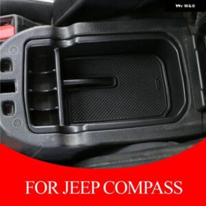 車用センター コンソール アームレスト ボックス ジープ コンパス 2代目 2017-2021 ホルダー 収納 トレイ オーガナイザー アクセサリー