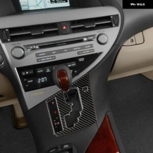 車内 グローブ ボックス ステアリングホイール ボタン ドアハンドル パネル ブラック カーボン トリム ステッカー レクサス RX350 RX450 2010-2012