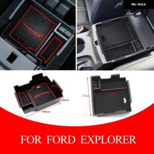 車用センター アームレスト 収納 ボックス コンソール トレイケース パレット 収納 コンテナ フォード エクスプローラー 2011-2020 カーアクセサリー