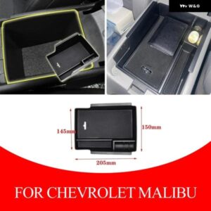 車用 グローブ ボックス オーガナイザー アームレスト セカンダリーストレージ センター コンソール トレイ シボレー マリブ XL 第9世代 2016-2021
