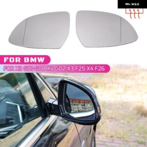 左右ドアサイドヒーター付きウィングミラー ガラスバックミラー プレート BMW X3 G01 X4 F26 G02 X5 F15 G05 X6 F16 G06 2015-2019