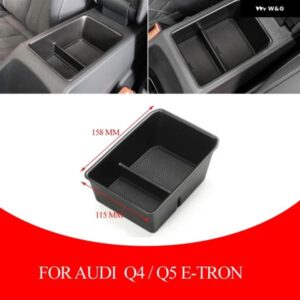 車用センター アームレスト 収納 ボックス 仕分けコンテナトレイ アウディ Q4 Q5 ETRON E-TRON 2022-2024 車アクセサリー