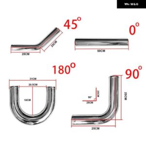 レーシングターボハイフロー アルミチューブ 汎用 2.25インチ 57MM インタークーラー コールドインテーク 0/45/90/180度