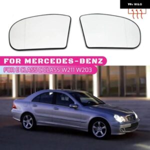 リアビュー バックミラー ガラス ドア ウィングミラー ヒーター付き サイドミラー ガラス メルセデスベンツ E クラス C クラス C E クラス W211 W203