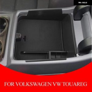 車用 アームレスト センター 収納 ボックス コンテナグローブ オーガナイザー ケーストレイ フォルクスワーゲン トゥアレグ2011-2018カーアクセサリー