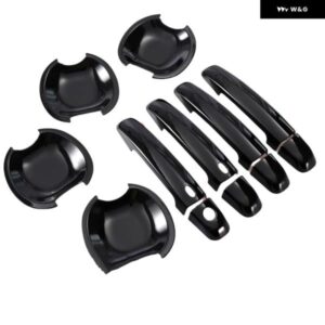 光沢 ブラックカーボン車 ドアハンドル カバー トリム ステッカー スタイリング アクセサリー スズキ グランドビターラ2005 -2012