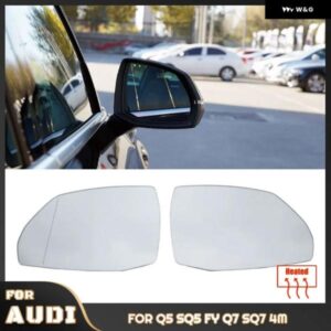 車用ヒーター付き広角ミラー ガラス アウディ Q7 2015 16 17 18 19 20 21 22 23 / Q5 2018-2022