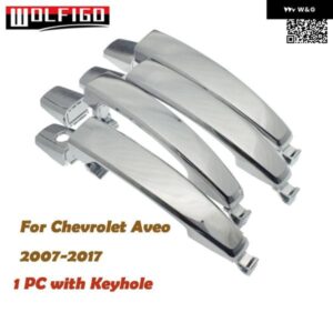 外側 外装 ドアハンドル クローム キーホール付き フロント リア 左 右 シボレー アベオ キャプティバ 96468266 96468306 96468280 96468254