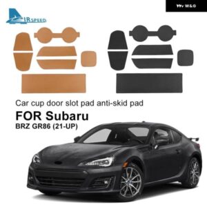 車用滑り止めドアコースター スバル BRZ トヨタ GR86 2021-2023 カーカップ 防塵 ゴム スロットマット トリム アクセサリー