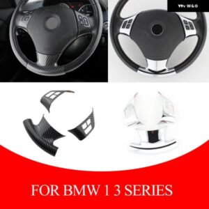車内 ステアリングホイール カバー ステッカー トリム BMW 1 3シリーズ E87 E90 E92 E93 2005-2012 カーアクセサリー
