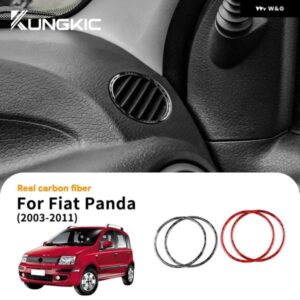 リアルソフトカーボン ステッカー フィアットパンダ 2003 - 11 LHD RHD 車計器エア アウトレット