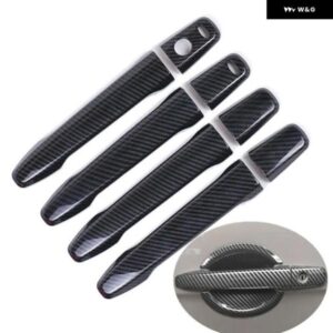 三菱 アウトランダー ランサー ASX 2008-2020 ABSクロームカーボンカー ドアハンドル ボウルカバー ステッカー スタイリング アクセサリー