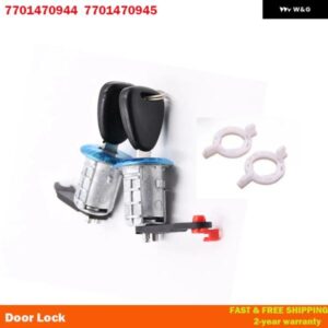 ルノー マスター MK2 1998-2009 7701470944 7701470945 ドアロック フロント左+右 車ドアロック バレル シリンダー キー2個付き