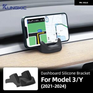 車載電話 ホルダー 液体シリコン ゴム テスラ モデル3 Y ハイランド ジュニパー 2021-2024 2025 跡が残らない クリップオン ダッシュボード エアベント