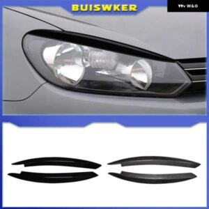 車用 ヘッドライト ヘッドランプ アイブロウ ステッカー トリム カバー フォルクスワーゲン VW ゴルフ 6 MK6 VI GTI GTR GTD 2008 - 2013 アクセサリー