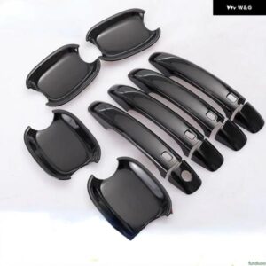 光沢 ブラッククローム車 ドアハンドル カバー ステッカー アウディ Q5 2008 - 16 スタイリング アクセサリー