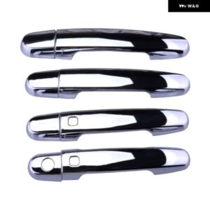 外装 ドアハンドル カバー トリム 1セット 3穴付き トヨタ ハイラックス ヴィーゴ SR5 MK6 ピックアップ フォーチュナー カローラ ヤリス 2012 2013 ABS
