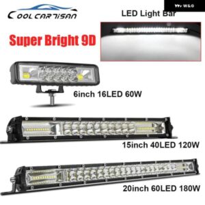 車用 6/15/20インチ LED ライトハウス LED 作業灯 バー フラッド/スポット ミックスビーム オフロード 機器アクセサリー 4X4 12V 24V ATV SUV ATV