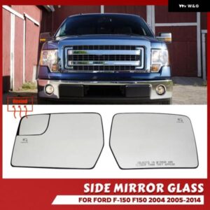 車用フロントサイドヒーター付きリアビューウィングミラー ガラスクリアリアビュー フォード F-150 2011 - 14アクセサリー 外装 パーツ