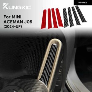 車 ドアハンドル プルサイドストリップ ステッカー MINI J05 ACEMAN 2024 2025アクセサリーカーボン インテリア トリム 装飾 スタイリング