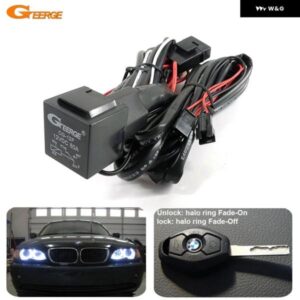 リレー配線 ハーネス キット BMW E46 E36 E38 E39 E90 E91 E60 E61 エンジェルアイ ハローリング LED CCFL フェードオン/フェードオフ機能付き