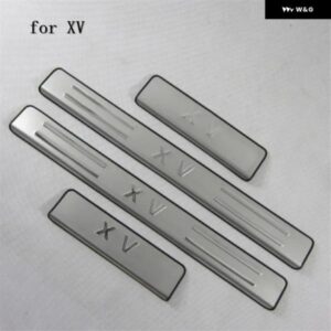 車用 スカッフプレート ステンレス ドアシルストリップ ウェルカムペダル 自動車アクセサリー スバル XV 2012-2017 4個 カー スタイリング