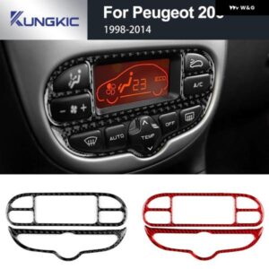 車用 セントラ ル コントロール ボタン トリム リアルソフトカーボン ステッカー LHD RHD プジョー 206 1998-2008 - 14