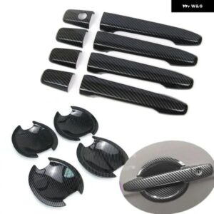 三菱 ASX 2010-2020 カーボン クローム カーサイド ドアハンドル デコレーション カバー ステッカー スタイリング アクセサリー