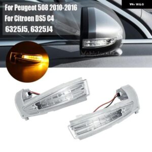 車ドアミラー インジケーター ライト右側/左側 運転席側 助手席側 リピーターランプ プジョー 508 シトロエン DS5 C4