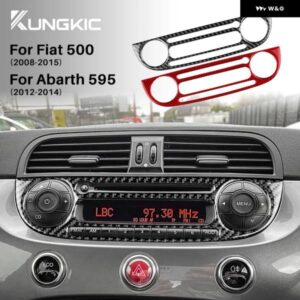 リアルソフトカーボン ステッカー フィアット 500 2008-2013 2014 2015 フィアット アバルト 595 2012 2013 2014 カーセンター コンソール エア