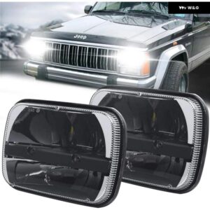 スクエア 5X7 6X7インチ LEDプロジェクター ヘッドライト ハイロービーム ジープ ラングラー YJ チェロキー XJ トラック トヨタ タコマ ピックアップ