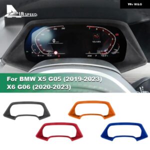 BMW X5 G05 X6 G06 2019-2022 2023 イタリアンプレミアムスエードスピード メーター ダッシュボード トリム フレーム カバー インナーアクセサリー