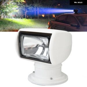 100W マリンスポットライト 355°回転 IP66 防水 ポータブルハロゲン リモコン サーチライト ヨット 釣りボート