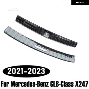 カーアクセサリー メルセデス ベンツ GLB クラス X247 2021-2023 リア バンパー プロテクター シル トランク トレッドプレート トリム