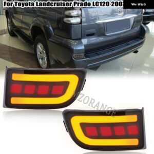 リア バンパー リフレクター ライト LED トヨタ ランドクルーザー プラド LC120 FJ120 120 2003 - 09 ブレーキ フォグランプ