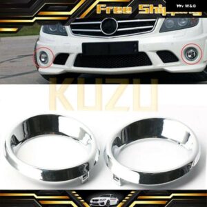 2518850374 2518850474 クローム バンパー 左右 フォグランプ ベゼル リングカバー メルセデス ベンツ W251 R320 R350 2006-2010
