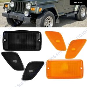 2個 フォグランプ サイドマーカー ウィンカーカバー バルブ 無 ジープ ラングラー TJ 1997-2006 カーパーツ リフレクター ライト 55155628AB