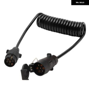 12V 7ピン アダプター トレーラー 延長 リードキャラバン牽引ソケットプラグボードコネクタトレーラー2メートルブラック