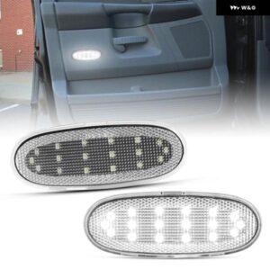 ダッジ ラム 1500 2500 3500 4500 5500 デュランゴ クライスラー アスペン ホワイト LED インテリア カーテシランプ ドア パネル リフレクター ライト 2個