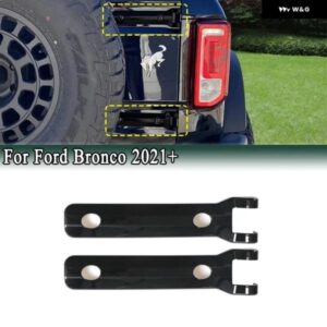 テールゲートヒンジラッチハンドルカバー フォード ブロンコ 2021-2023 リアドアヒンジリフトゲート 装飾 トリム 外装 アクセサリー 2個