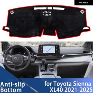 トヨタ シエナ XL40 2021 - 24 2025 車用 ダッシュボード カバー 光を避ける パッド 計器プラットフォームカバー マット カーペット