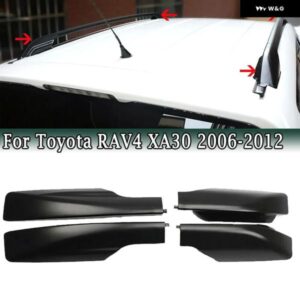 トヨタ RAV4 XA30 2006-2012 4個 ルーフラックシェル カバー フロント リア ブラック ルーフ ラゲッジバー レールエンドシェル