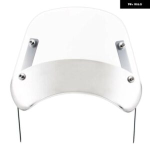 オートバイ 用ヴィンテージ風防ガラス 風防デフレクター 汎用 カスタム 5～7インチ 丸型 ヘッドライト クリア