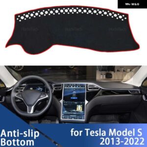 テスラ モデルS 2013-2022 内装アクセサリー 自動車 ダッシュボード カバー ダッシュマットボード パッド カーペット ダッシュマット UVカットマット
