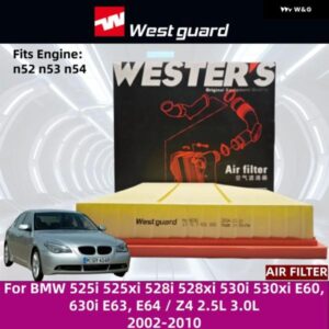 BMW 525I 525XI 528I 528XI 530I 530XI E60 630I E63 E64 Z4 2.5L 3.0L エア フィルター MA8030 13717521033 N52 N53 N54
